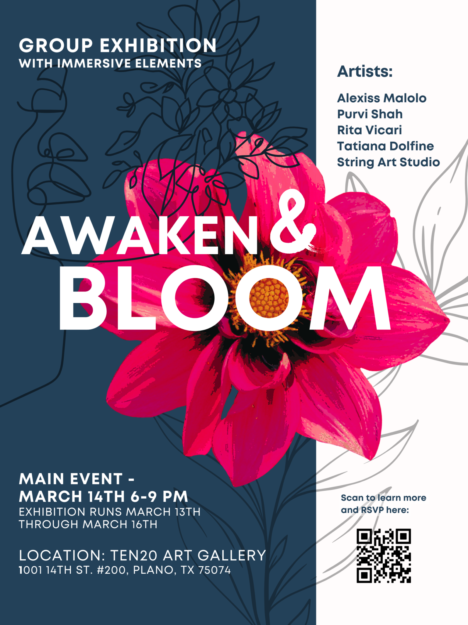 Awaken & Bloom: Group Art Exhibition – Downtown Plano